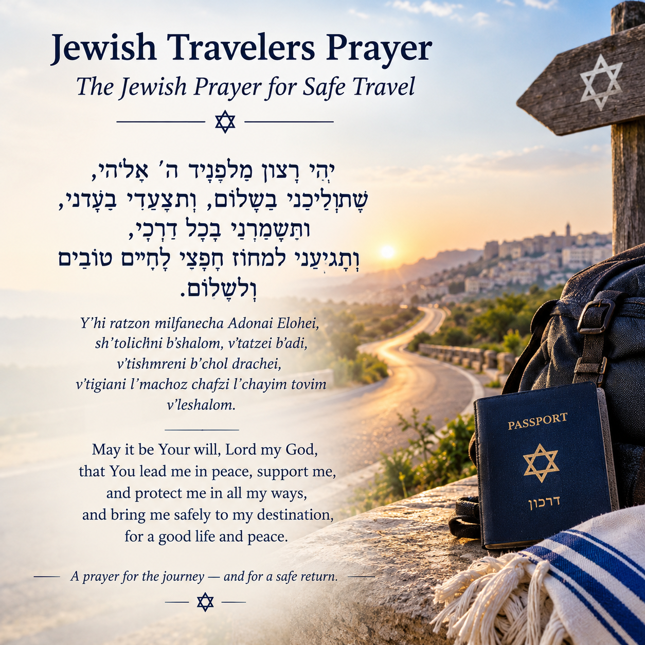 Jewish Travelers Prayer: The Jewish Prayer for Safe Travel