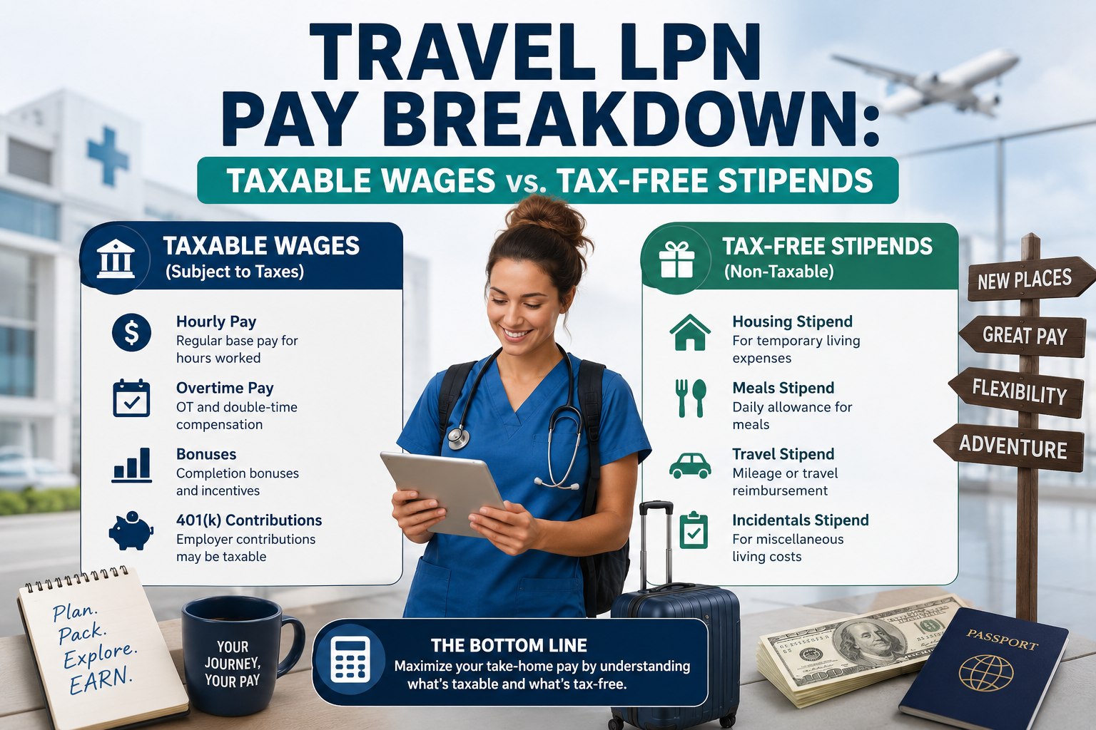 Travel LPN Pay Breakdown: Taxable Wages vs. Tax-Free Stipends