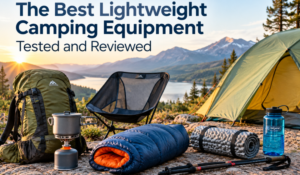 Camping is more enjoyable when you can carry everything you need without feeling weighed down. Heavy equipment can make long hikes tiring, take up valuable backpack space, and turn a relaxing outdoor trip into a difficult journey. The right lightweight camping equipment helps you travel comfortably while keeping essential supplies close at hand. Modern outdoor gear offers many ways to reduce pack weight without giving up warmth, shelter, or safety. Lightweight tents, compact sleeping bags, inflatable sleeping pads, portable stoves, and well-designed backpacks can make a noticeable difference. However, the lightest product is not always the best choice. Durability, weather protection, comfort, and price matter just as much. This guide explores the best lightweight camping equipment for different outdoor needs. It draws on published gear reviews and product specifications rather than claiming independent hands-on testing. The goal is to help beginners and experienced campers understand which equipment deserves consideration and how to build a practical camping kit. Why Lightweight Camping Equipment Matters Enjoy Longer Hiking Days With Less Effort Carrying less weight can make a long hiking day feel more manageable. Every item in your backpack adds to the total load, including your tent, sleeping system, cooking supplies, water, and clothing. When these items become lighter, you may find it easier to climb hills, cover longer distances, and enjoy your surroundings. Lightweight equipment is especially useful for backpackers who move between campsites. Instead of spending too much energy carrying supplies, you can focus on the trail and your destination. A comfortable pack also makes breaks more enjoyable because your shoulders and back have less weight to support. Keep Comfort and Safety a Priority Reducing pack weight should never mean removing essential safety equipment. A lightweight shelter must still protect you from rain and wind. Your sleeping system must provide enough insulation for expected nighttime temperatures. You also need suitable clothing, navigation tools, first-aid supplies, and reliable lighting. The best approach is to remove unnecessary items before sacrificing important features. Choose equipment that serves several purposes when practical, and select products that suit your destination. This creates a balanced camping setup that remains light, comfortable, and dependable. Best Lightweight Camping Equipment for 2026 Lightweight Backpack: Your Main Carrying System Your backpack holds almost everything you need, so its weight and design deserve careful attention. A good backpack should fit your body, support your expected load, and provide easy access to frequently used items. Choosing a pack simply because it has the lowest advertised weight can lead to discomfort on longer journeys. The Gossamer Gear Mariposa 60 is a strong option to investigate for hikers who want a lightweight pack with useful storage and carrying comfort. OutdoorGearLab named it its top ultralight backpack in its 2026 review. The Durston Kakwa 55 is another option worth considering, particularly for hikers who want an internal frame and a balance between weight and load support. These recommendations are based on published testing, not personal testing for this article. OutdoorGearLab's 2026 backpack review. Before buying, check the backpack's capacity, torso measurements, hip-belt fit, and recommended load range. A 40-liter pack may suit an experienced minimalist on a short trip, while a 55- or 60-liter model can provide more room for longer journeys. Try the pack with weight inside whenever possible. A comfortable fit is more valuable than saving a few ounces with an unsuitable design. Ultralight Camping Tent: Reliable Shelter Without Extra Weight A tent is one of the most important items in any camping kit. It protects you from rain, insects, wind, and changing temperatures. Traditional tents can be bulky, but modern lightweight designs use carefully selected fabrics and efficient pole systems to reduce packed weight. The Durston X-Mid Pro series is worth considering for experienced backpackers seeking a premium, weight-conscious shelter. Trekking-pole tents can also reduce equipment weight because they use hiking poles for support rather than relying entirely on separate tent poles. However, they require suitable pitching conditions and some practice. Campers who prefer straightforward setup may find a lightweight freestanding tent more convenient. Models in the Big Agnes Fly Creek family are examples of shelters designed around portability. When comparing tents, examine packed weight, interior space, ventilation, weather resistance, and setup time. A tent that saves weight but leaves you cramped or poorly protected may not be worth the trade-off. For more options, consult CleverHiker's 2026 ultralight tent guide, which describes its evaluation of shelter weight, comfort, durability, and weather performance. Lightweight Sleeping Bag: Stay Warm Without Carrying Too Much A sleeping bag can take up considerable room in a backpack. A lightweight model made with suitable insulation can reduce both weight and packed size. However, warmth should remain the main consideration because temperatures often fall more sharply at night than campers expect. Down sleeping bags generally provide an excellent warmth-to-weight ratio and compress well. They can be a good choice for backpackers who need compact equipment. Their main disadvantage is that moisture management matters. Wet down can lose much of its insulating performance, so proper storage and weather protection are important. Synthetic sleeping bags are often more affordable and can retain useful insulation in damp conditions. They may weigh more or occupy more space than comparable down models, but they can make sense for wet environments and budget-conscious campers. The Sea to Summit Spark range is worth researching if low weight and compact packing are priorities. Other options include selected models from Therm-a-Rest, Kelty, and Feathered Friends. Compare the manufacturer's temperature ratings carefully, and remember that individual sleepers experience cold differently. Choose a bag suitable for the lowest temperatures you reasonably expect. Lightweight Sleeping Pad: Improve Comfort on the Trail A sleeping bag alone does not provide enough comfort on hard or cold ground. A sleeping pad adds cushioning and helps reduce heat loss to the surface beneath you. It is therefore an important part of a complete sleeping system. The Therm-a-Rest NeoAir XLite NXT is a notable option for three-season backpacking. Its design combines a compact packed size with insulation and cushioning. The NEMO Tensor Elite is another lightweight model featured in published ultralight gear reviews. Each may suit a different camper depending on desired thickness, insulation, and budget. Check a pad's R-value before purchasing. This measurement indicates its resistance to heat transfer, with higher values generally providing more insulation. A pad suitable for warm summer nights may not offer enough protection for cold-weather camping. Also consider sleeping position. Side sleepers may prefer a thicker pad, while campers who want maximum simplicity might choose a closed-cell foam model. Inflatable pads usually offer better cushioning for their packed size, but they can puncture. Carrying an appropriate repair kit is a sensible precaution. Portable Camping Stove: Cook Meals With Less Bulk A compact camping stove lets you prepare hot meals and drinks without carrying a large cooking system. For backpackers, the ideal stove offers reliable ignition, reasonable fuel efficiency, and a small packed size. The Soto WindMaster is a strong option to research for backpacking trips. Backpacker magazine highlighted its low weight and ability to perform in windy conditions in its 2026 ultralight gear coverage. The BRS-3000T is another option for experienced campers who want an exceptionally compact canister stove, although its suitability depends on the cooking conditions and cookware used. A stove's real value depends on more than its weight. Check how quickly it boils water, how stable the pot feels, and whether it performs well in the temperatures you expect. Wind protection, fuel availability, and cooking style can all affect efficiency. For short trips, a small stove and lightweight pot may be enough. Longer adventures might require a larger fuel supply or more versatile cooking equipment. Always follow the manufacturer's instructions and use camping stoves outdoors in a properly ventilated area. Never operate a fuel-burning stove inside an enclosed tent because of fire and carbon monoxide risks. Compact Water Filter: Carry Less Water Safely Water is essential, but carrying large quantities can quickly increase pack weight. A suitable water treatment system allows you to collect water from appropriate sources when conditions permit. This can reduce the amount you need to carry between reliable water points. The Sawyer Squeeze is a well-known option among backpackers because of its compact design. Other lightweight filters and purification systems may suit different trips. Some remove many common waterborne parasites and bacteria, while other methods address a wider range of contaminants. Before choosing a filter, check exactly what it removes. Standard backpacking filters do not necessarily remove viruses, dissolved chemicals, or heavy metals. Your treatment method should match the risks in your destination. Water that looks clear is not automatically safe to drink. Carry enough water for the distance between reliable sources, and learn how to maintain your chosen filter. In freezing conditions, some filters can become damaged if water inside them freezes. A little preparation can prevent an important piece of equipment from failing during a trip. Lightweight Headlamp: Essential Lighting After Dark A headlamp is more practical than a handheld flashlight when setting up camp, preparing food, or walking after sunset. It keeps your hands free and directs light where you need it. Modern rechargeable models can provide useful brightness without adding much weight. The Petzl Swift LT is one lightweight option featured in Backpacker's 2026 ultralight gear coverage. When comparing headlamps, look at brightness, battery life, charging method, weather resistance, and the availability of replacement batteries. Maximum brightness is not always the most useful feature. A lower setting may provide enough light for cooking or moving around a campsite while preserving battery power. A red-light mode can also help reduce glare in some nighttime situations. Test your headlamp before leaving home and carry a backup lighting option for remote trips. If your route requires navigation after dark, choose a model that provides enough light for safe movement rather than focusing only on its advertised weight. How to Choose the Best Lightweight Camping Equipment Compare Weight, Durability, and Performance Every camping product involves trade-offs. Lighter materials can reduce pack weight, but some may require more careful handling. A minimalist tent may be easy to carry yet less spacious than a traditional shelter. A compact stove may be ideal for boiling water but less suitable for preparing complex meals. Start by deciding which features matter most for your trips. If you hike long distances, weight may be a major priority. If you camp in rough weather, shelter strength and insulation deserve greater attention. For family camping, convenience and living space may matter more than achieving the lowest possible base weight. Read independent reviews and compare manufacturer specifications before buying. Look for details about actual packed weight, durability, weather performance, and common limitations. These details provide a better basis for comparison than marketing claims alone. Set a Realistic Camping Gear Budget Lightweight camping equipment can be expensive, especially when manufacturers use advanced fabrics, premium insulation, or specialized construction. However, you do not need to purchase the most expensive products to enjoy comfortable outdoor adventures. Begin with the equipment that affects safety and comfort most. A dependable shelter, suitable sleeping system, comfortable backpack, and appropriate water treatment method should take priority. You can upgrade smaller accessories later as you discover which features matter to you. Consider the cost per trip rather than the purchase price alone. A durable product used regularly may offer better long-term value than a cheaper item that needs frequent replacement. At the same time, expensive gear is not automatically better for every camper. Compare warranties, repair options, replacement parts, and seasonal discounts. Buying used equipment can also save money, provided you inspect it carefully for damage, wear, and missing components. Check the Weather and Type of Trip The best lightweight camping equipment depends on where you plan to go. A warm-weather overnight trip requires a different setup from a multi-day hike through cold mountains. Humidity, rainfall, wind, insects, and water availability can all change your equipment needs. For summer trips, a breathable shelter and a sleeping bag suited to mild conditions may be enough. For colder adventures, you may need a warmer sleeping bag, a more insulated pad, additional clothing, and a shelter designed for stronger weather. Consider how far you will travel between campsites. A compact setup works well when you move frequently, while a more spacious arrangement may suit a campsite where you stay for several days. Match every major purchase to the conditions you expect to encounter. Practical Tips for Packing Lightweight Camping Gear Remove Unnecessary Items Before Buying Upgrades One of the simplest ways to reduce pack weight is to review what you already carry. Many campers pack duplicate clothing, oversized toiletries, unnecessary kitchen tools, and accessories they rarely use. Removing these items can make a noticeable difference without requiring expensive purchases. Lay out your equipment before a trip and identify the purpose of each item. If two products perform the same task, decide whether both are genuinely necessary. Multi-purpose equipment can sometimes replace several separate items, provided it performs each job safely. However, do not remove essential emergency supplies simply to reach a particular weight target. Navigation tools, first-aid supplies, weather protection, and communication equipment remain important. The aim is to eliminate waste, not compromise safety. Organize Your Backpack Efficiently Good packing makes your equipment easier to carry and access. Place heavier items close to your back when appropriate, while keeping frequently needed supplies within easy reach. Use dry bags or suitable waterproof storage to protect sleeping equipment and spare clothing from moisture. Keep your cooking kit organized so that small accessories do not become scattered. Store your first-aid supplies and emergency items where you can find them quickly. After each trip, check what you used and what remained untouched. These small habits help you improve your setup over time. You can identify unnecessary items, replace inconvenient equipment, and learn how much capacity you really need. Test Your Equipment Before Leaving Home Never assume that new camping equipment will work perfectly straight out of the package. Pitch your tent in the garden or another suitable area, inflate your sleeping pad, and check your stove according to the manufacturer's instructions. Make sure you understand how to adjust your backpack and operate your headlamp. Inspect zippers, seams, straps, valves, and connectors for obvious problems. If something does not fit or function properly, it is much easier to address the issue at home. A short practice session can also reveal missing accessories. You may discover that you need extra tent stakes, a repair patch, a compatible fuel canister, or a suitable charging cable. Preparing in advance helps prevent avoidable problems outdoors. Common Mistakes When Buying Lightweight Camping Equipment Choosing the Lowest Weight at Any Cost Some campers focus so heavily on weight that they overlook comfort and reliability. A very small sleeping pad may save space but leave you uncomfortable. An ultralight backpack may feel unsuitable when carrying a heavy food supply. A minimalist shelter may require more skill to pitch securely. Think about the complete camping system rather than evaluating individual products in isolation. A small weight saving is not worthwhile if it makes the rest of your equipment less comfortable or practical. Ignoring Product Compatibility Camping products must work together. Your backpack should accommodate your shelter and sleeping system. Your stove needs compatible fuel, and your sleeping pad should provide enough insulation for your sleeping bag and the expected conditions. Check dimensions, connection types, manufacturer guidance, and packed sizes before purchasing. Compatibility problems can reduce convenience and may even create safety risks. Forgetting Essential Safety Equipment A lightweight setup still needs emergency preparation. Carry appropriate navigation tools, a first-aid kit, sufficient water, weather protection, and reliable lighting. Depending on the location, you may also need a personal locator beacon or another emergency communication device. Research local conditions and regulations before departure. Tell someone your planned route when appropriate, and understand what to do if the weather changes or you cannot reach your intended campsite. Final Thoughts on the Best Lightweight Camping Equipment The best lightweight camping equipment helps you enjoy the outdoors with less unnecessary weight and fewer complications. A comfortable backpack, dependable tent, suitable sleeping bag, insulated sleeping pad, compact stove, water treatment system, and reliable headlamp form a useful foundation for many backpacking trips. There is no single setup that works perfectly for everyone. Experienced hikers may prefer highly specialized equipment, while beginners often benefit from products that are easier to use and more forgiving. Your destination, weather conditions, experience level, and budget should guide every purchase. Start by improving the equipment you use most often, then make changes as you learn from each trip. Compare independent reviews, check real product specifications, and practice using your gear before heading outdoors. With thoughtful choices and careful preparation, you can build a lightweight camping kit that supports comfortable, enjoyable, and safer adventures.